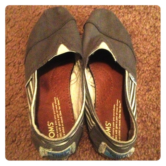 TRADED!!!!  Grey Toms size 6.5