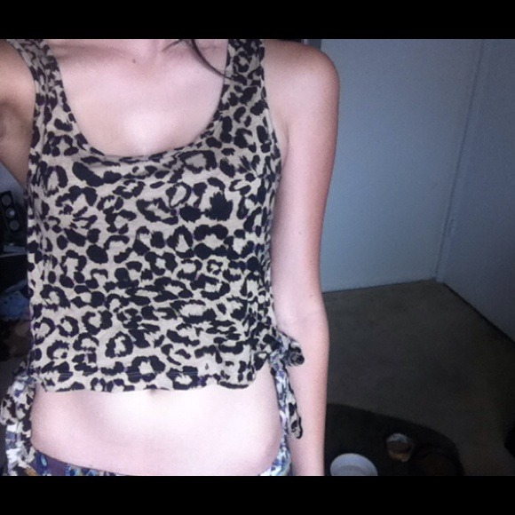 Cheetah Print Tie Up Shirt
