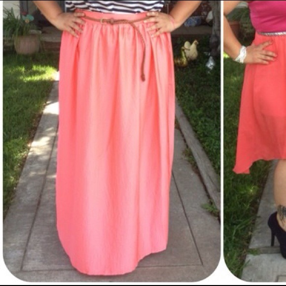 ✨SOLDDD✨ Coral pink maxi skirt