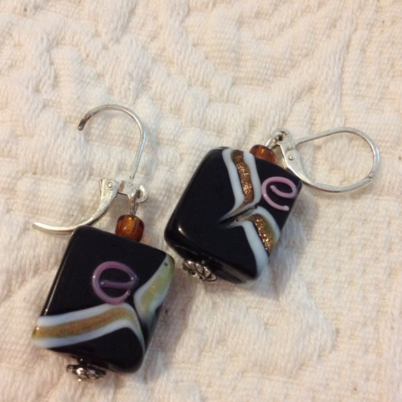 Made by Me: Lamp glass lever back earrings