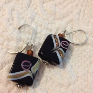 Made by Me: Lamp glass lever back earrings