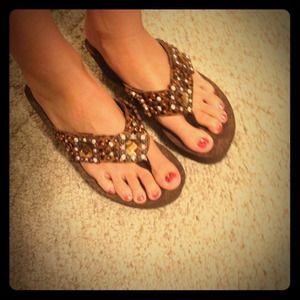 🎉PRICE REDUCED!!!🎉 Wedge flip flops