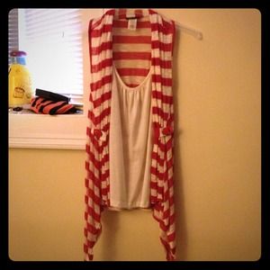 Brand new tank top & cardi combo!