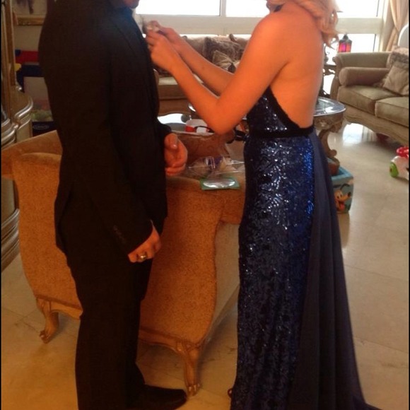 Royal blue sequin prom dress! - Picture 2 of 4