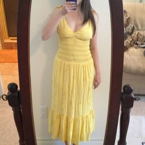 Boston Proper Yellow Sequin Dress