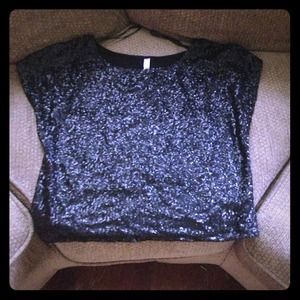 Sequined loose fit top