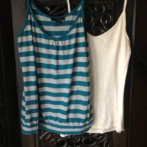 Express top with $2 dollar Banana Republic tank 💙