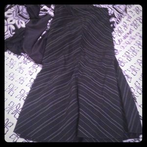 Black pinstriped skirt