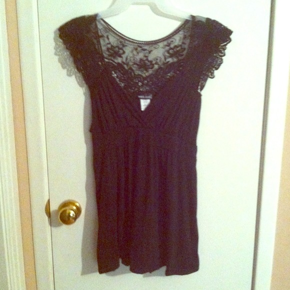 Lace black blouse