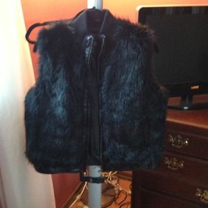 Black faux vest