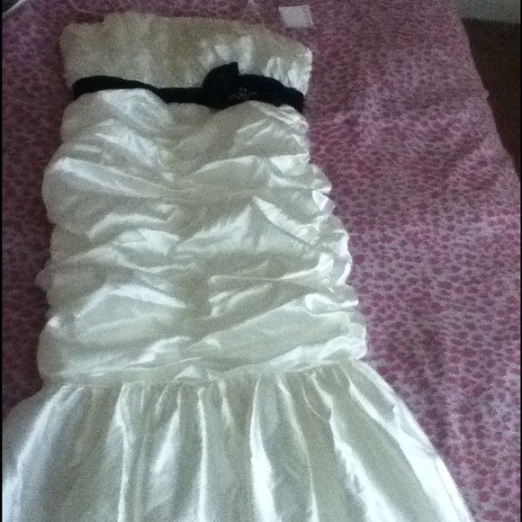 A black and white dress