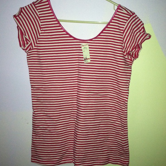 Hot pink striped top
