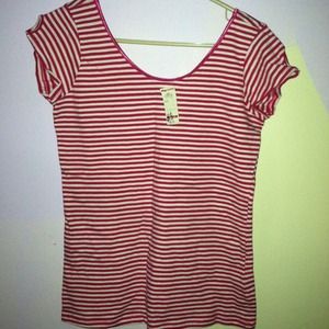 Hot pink striped top
