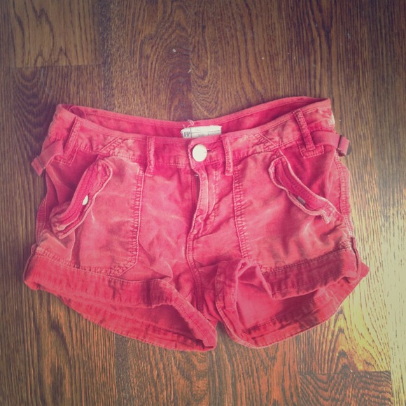 ❤SOLD❤ Free People red corduroy shorts