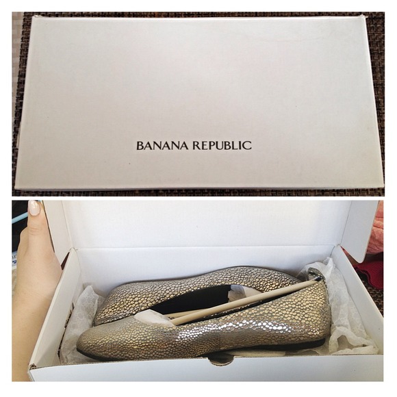 Silver Memoir Banana Republic Flats