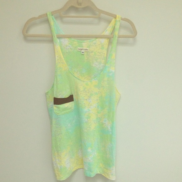 Planet blue tie dye tank