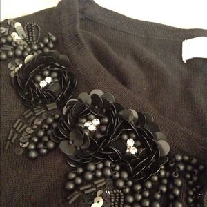 Black beaded cardigan