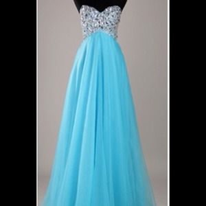Blue prom dress