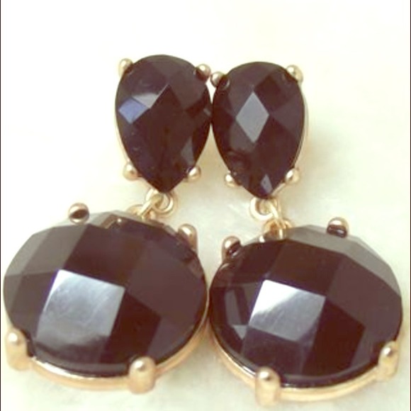 Black drop earrings