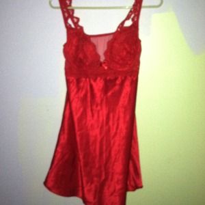 Red silk sexy wear