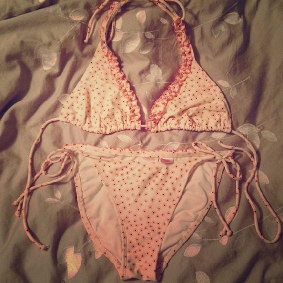 Pink Floral Bikini Set - Top & Bottom Sz Medium