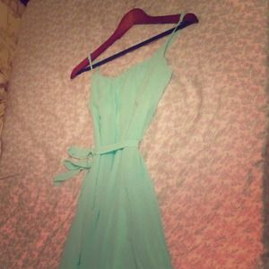 Beatiful mint shiffon maxi dress