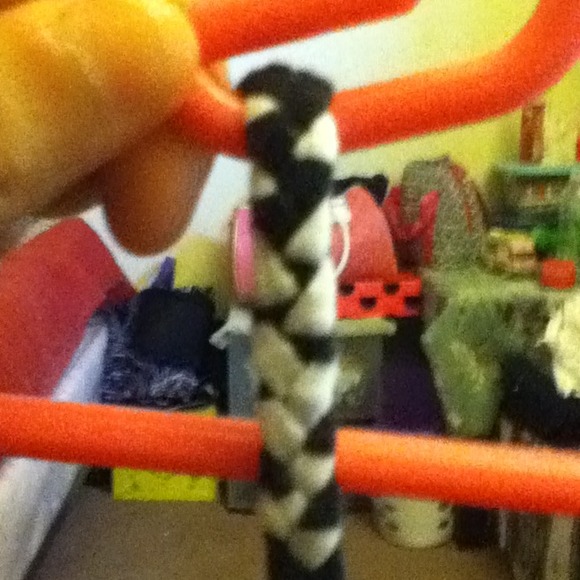 Black and White Striped Spaghetti Strap Tank - Picture 2 of 3