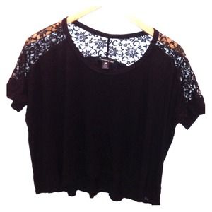 Black flowy top
