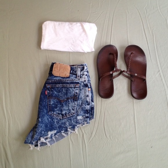 Hollister leather sandals