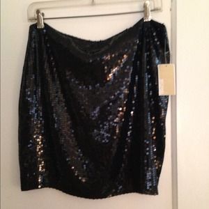 ⚡️REDUCED⚡️NWT Michael Kors black sequin skirt