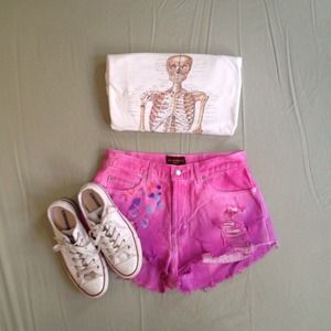 RESERVED Highrise hot pink ombré cheetah shorts