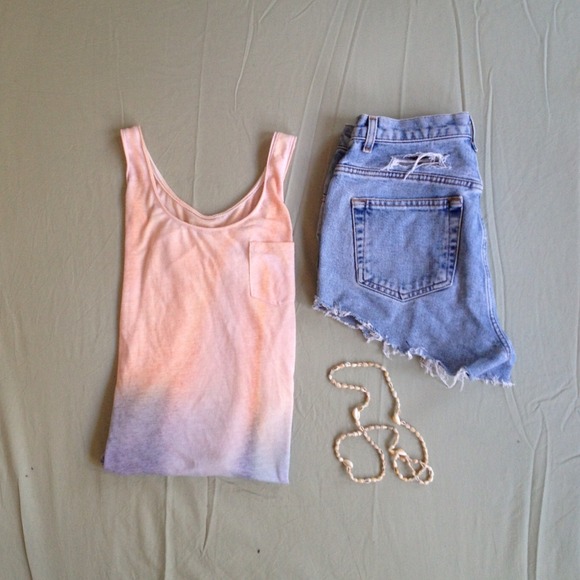 SOLD Orange/purple ombré tank
