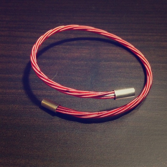 🚫SOLD🚫Red guitar string bracelet