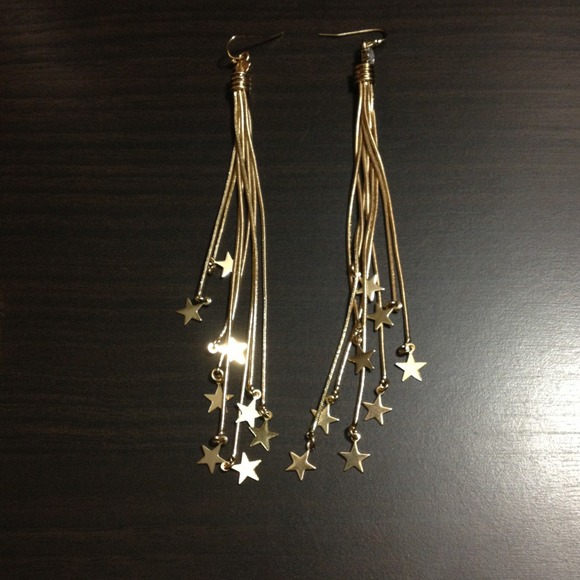 😺SOLD😺 Gold falling star earrings
