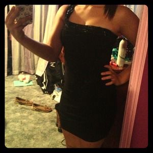 Black one strap dress