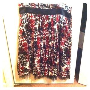 Black white and red skirt