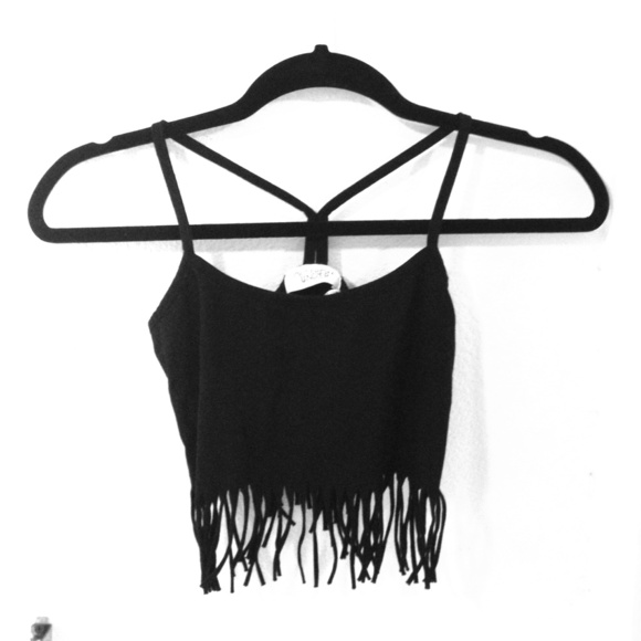 💔sold💔 Fringe crop top