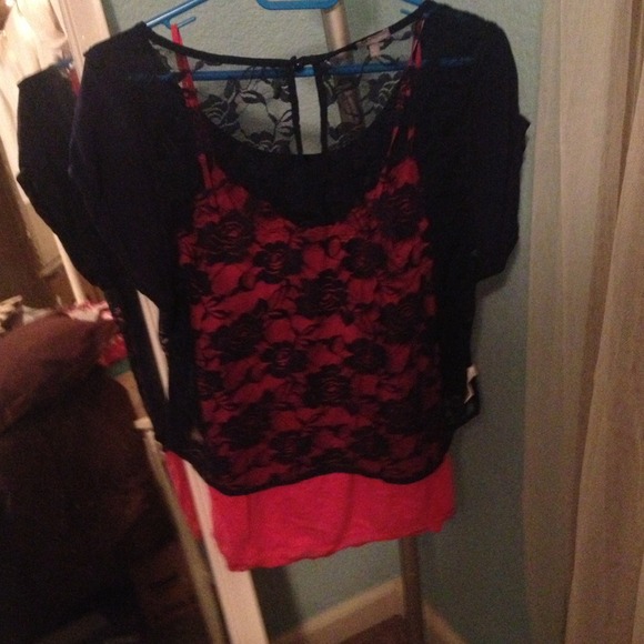 Charlotte Russe laced back shirt - Picture 2 of 2