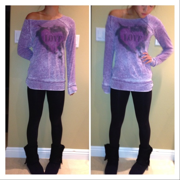 Warm purple sweater!