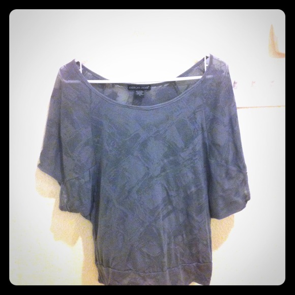 Edgy Sheer Grey Top