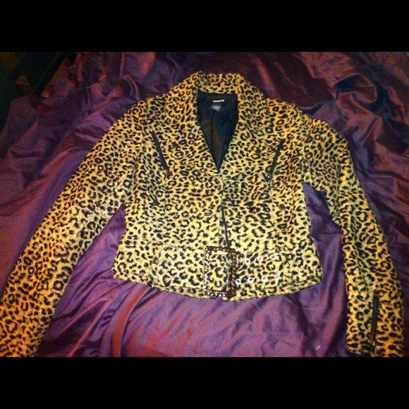Arden B leopard Moto jacket