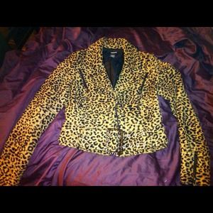 Arden B leopard Moto jacket
