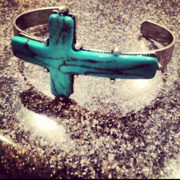 Turquoise Cross Cuff