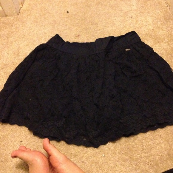 Navy blue lace skirt
