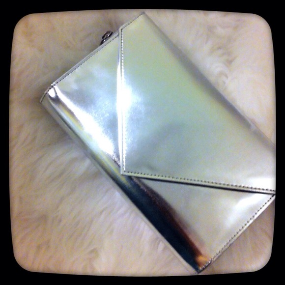 Marc Jacobs Silver Metallic Clutch