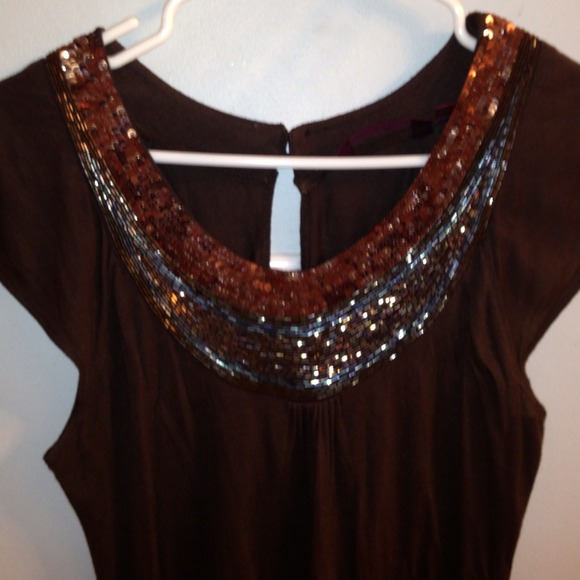 Brown sequenced top - Picture 2 of 3
