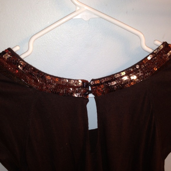 Brown sequenced top - Picture 3 of 3