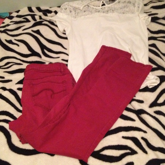 Faded Glory Denim - ❌Cherry red skinny jeans ON HOLD❌