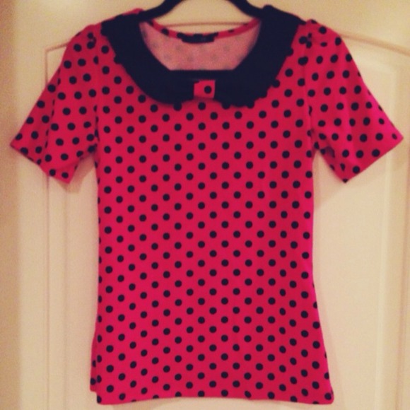**NO longer available** Peterpan Collar Polka Dot