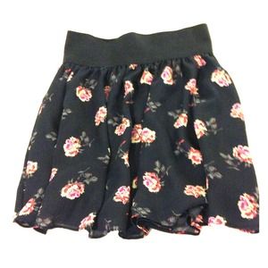 Black floral lightly sequined I Love H81 skirt